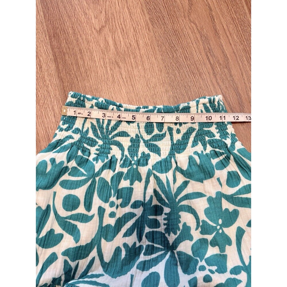 Marine Layer Skirt & Top SET Corrine Bold Teal Floral Gauze Tiered Maxi Sz XS-S - Picture 5 of 13